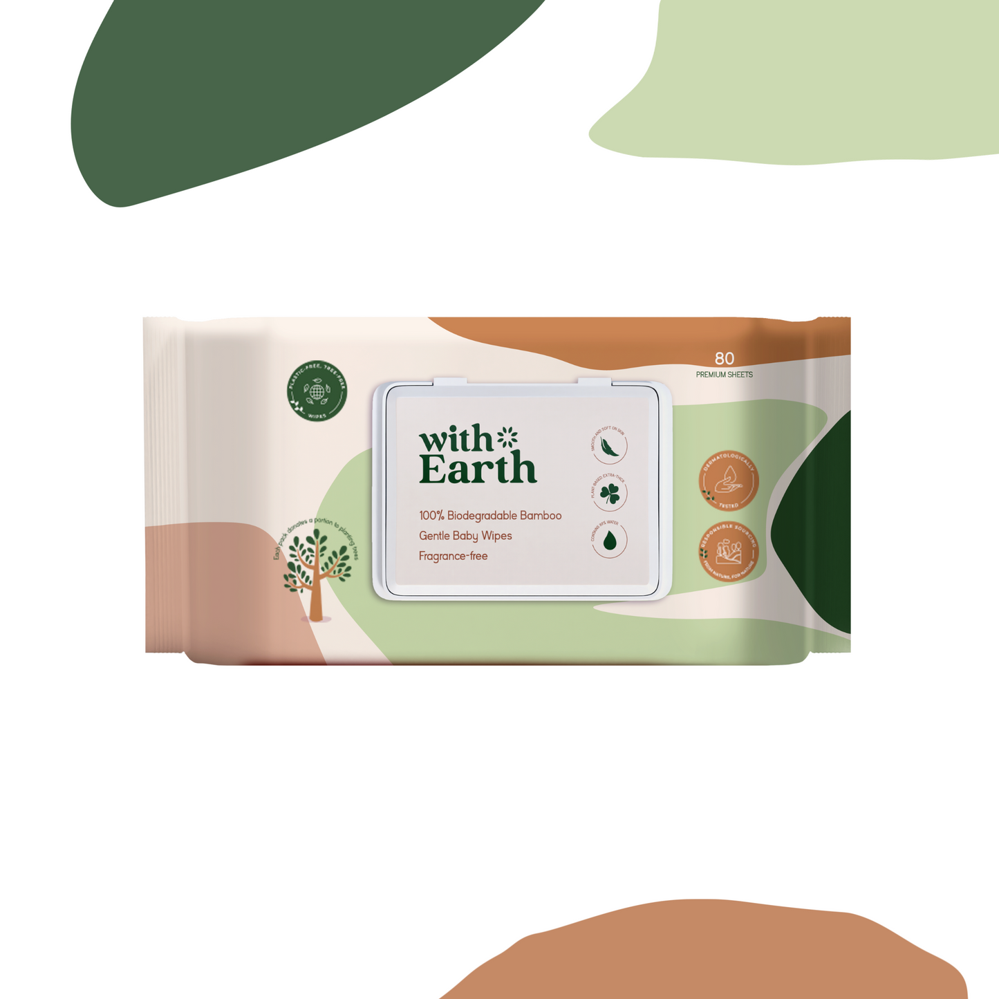 (12 packs) 100% Biodegradable Bamboo Gentle Baby Wipes | Fragrance-free | Carton Deal